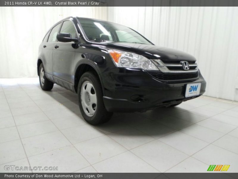 Crystal Black Pearl / Gray 2011 Honda CR-V LX 4WD