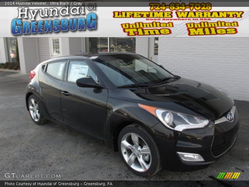 Ultra Black / Gray 2014 Hyundai Veloster