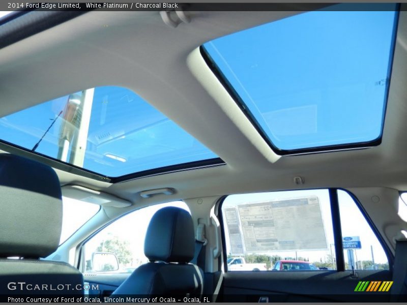 White Platinum / Charcoal Black 2014 Ford Edge Limited