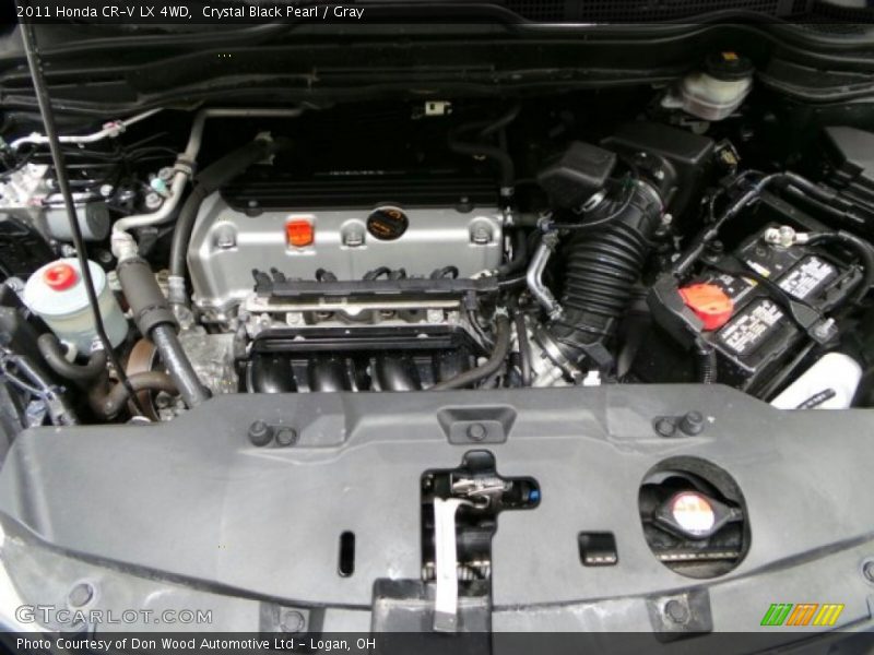 Crystal Black Pearl / Gray 2011 Honda CR-V LX 4WD