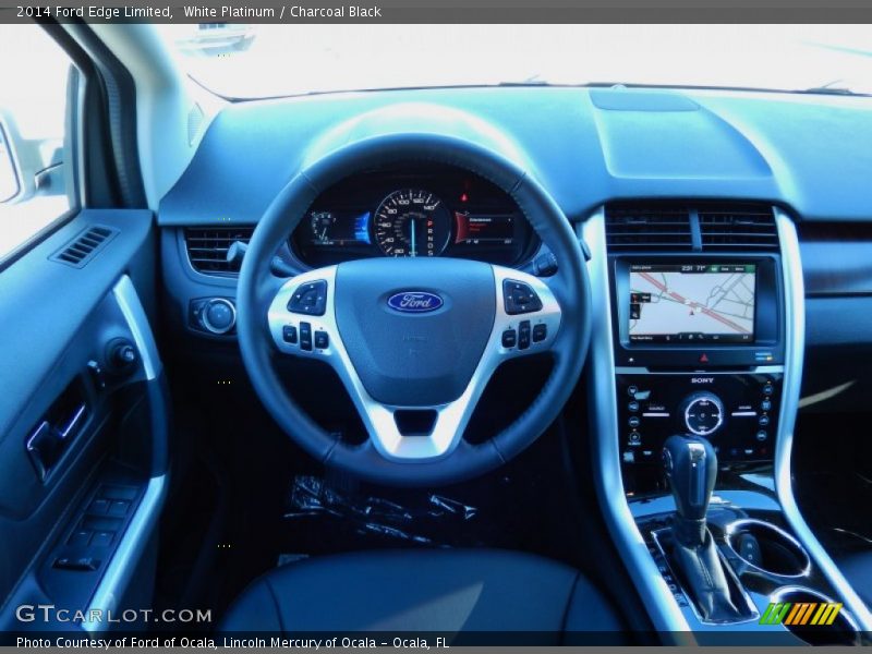 White Platinum / Charcoal Black 2014 Ford Edge Limited