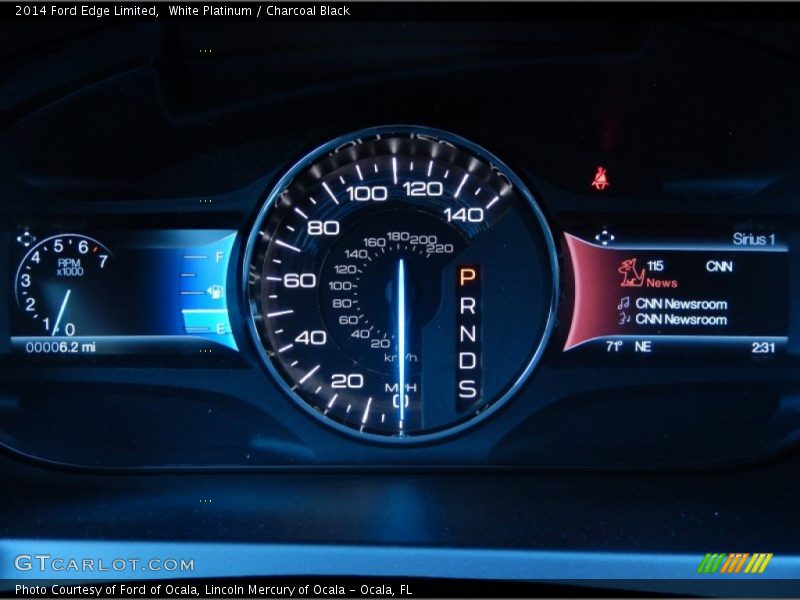 White Platinum / Charcoal Black 2014 Ford Edge Limited