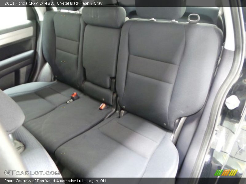 Crystal Black Pearl / Gray 2011 Honda CR-V LX 4WD