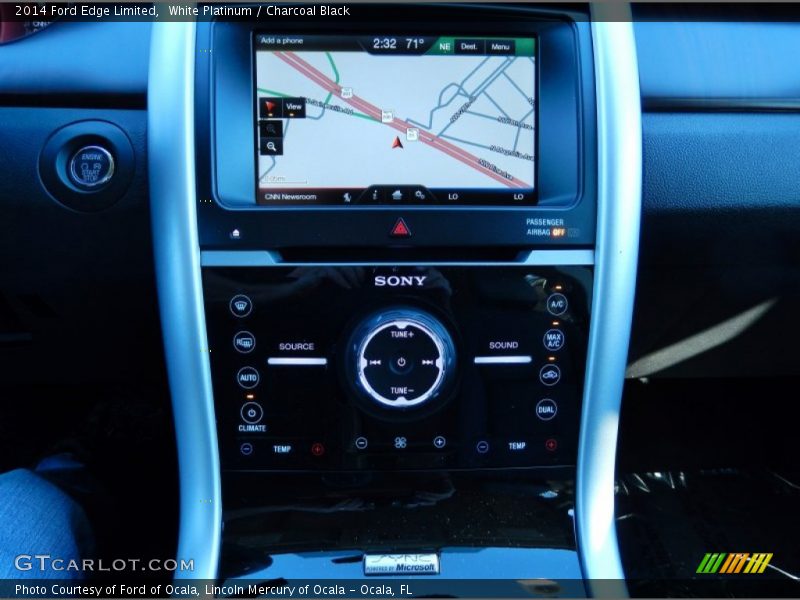 White Platinum / Charcoal Black 2014 Ford Edge Limited