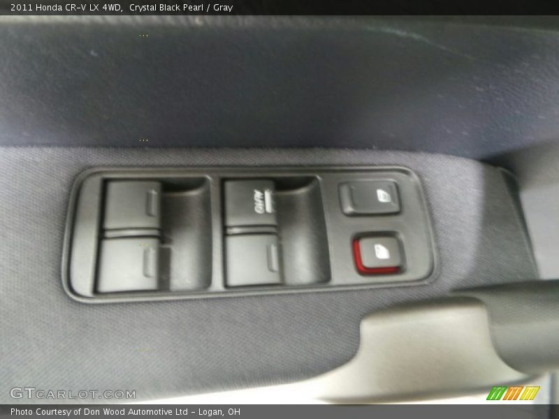Crystal Black Pearl / Gray 2011 Honda CR-V LX 4WD