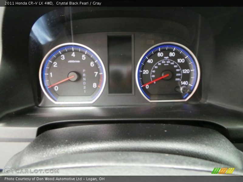 Crystal Black Pearl / Gray 2011 Honda CR-V LX 4WD
