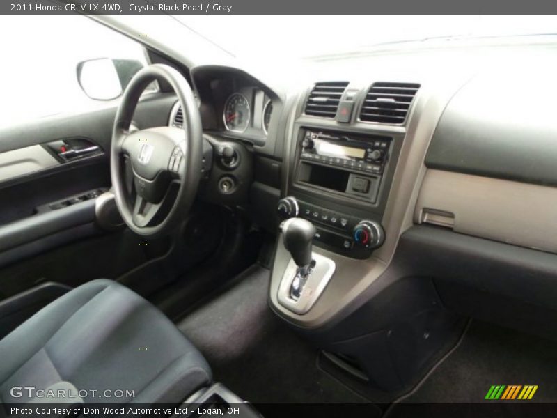 Crystal Black Pearl / Gray 2011 Honda CR-V LX 4WD