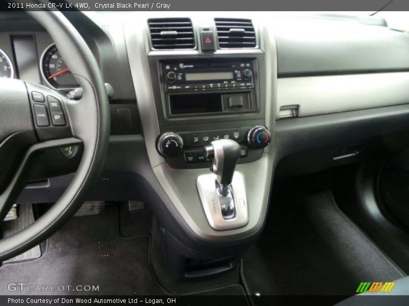 Crystal Black Pearl / Gray 2011 Honda CR-V LX 4WD