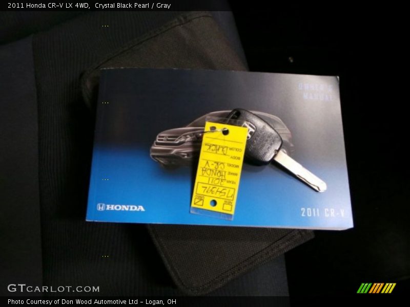 Crystal Black Pearl / Gray 2011 Honda CR-V LX 4WD
