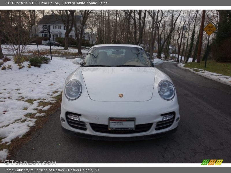 Carrara White / Sand Beige 2011 Porsche 911 Turbo Coupe