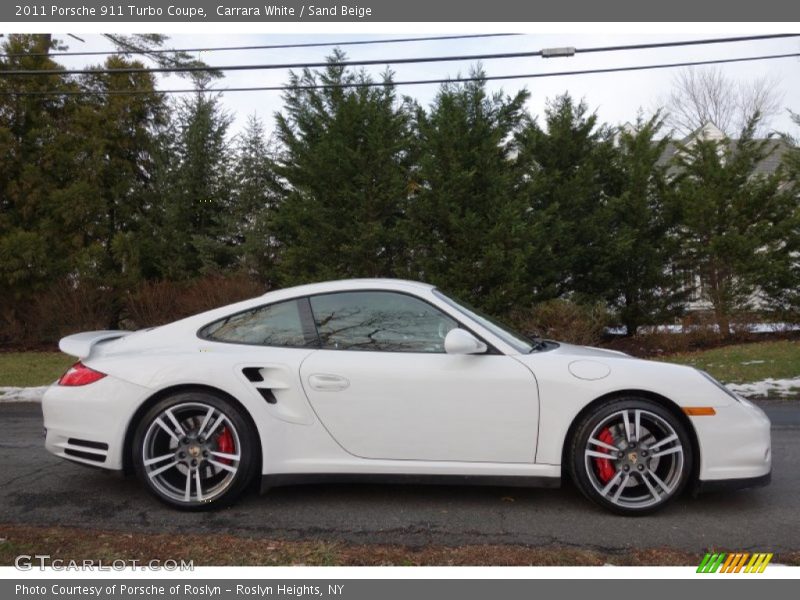 Carrara White / Sand Beige 2011 Porsche 911 Turbo Coupe