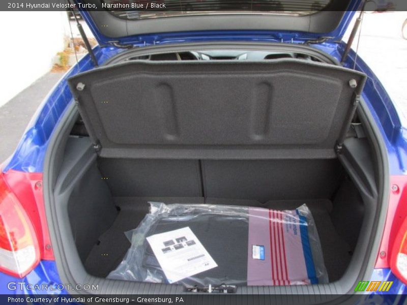 Marathon Blue / Black 2014 Hyundai Veloster Turbo