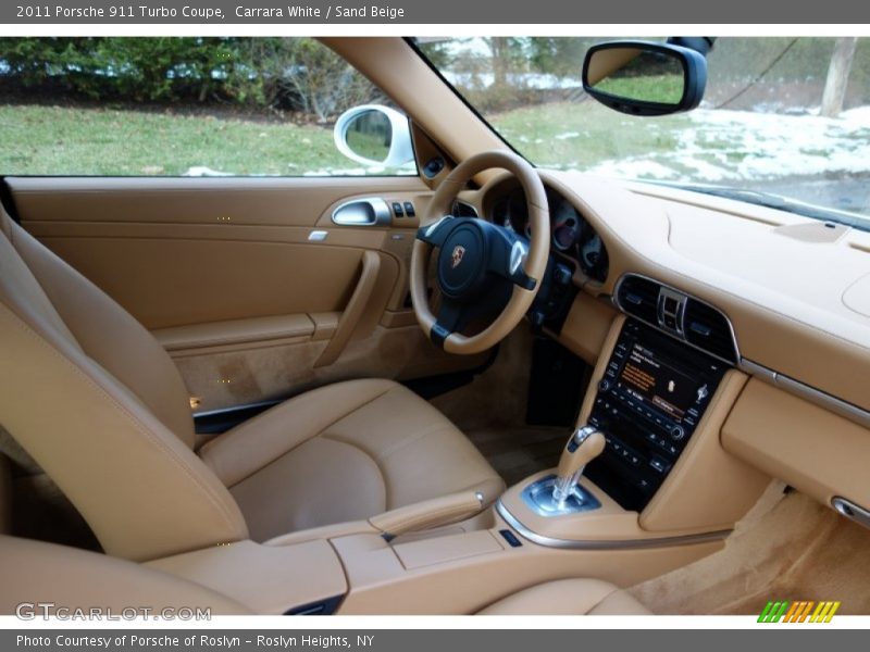 Carrara White / Sand Beige 2011 Porsche 911 Turbo Coupe
