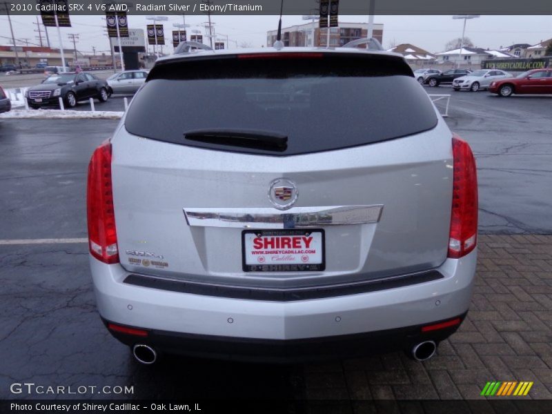 Radiant Silver / Ebony/Titanium 2010 Cadillac SRX 4 V6 AWD