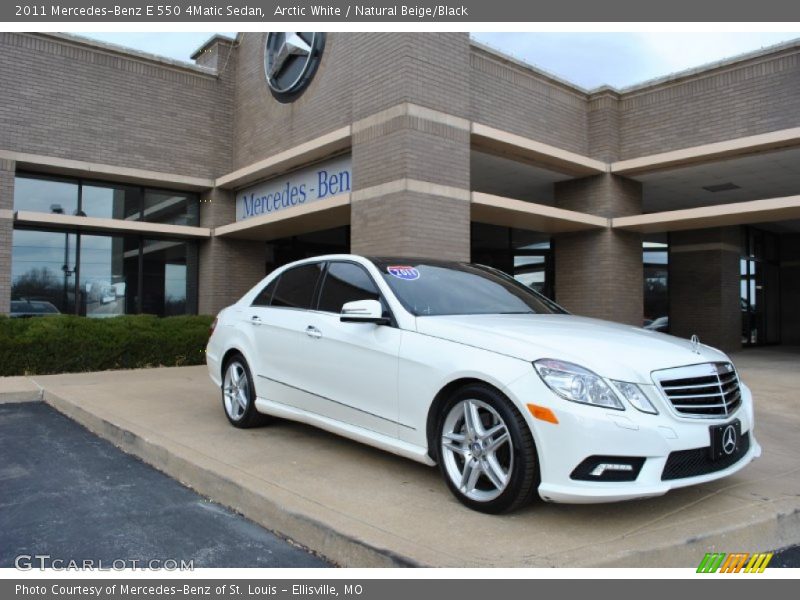 Arctic White / Natural Beige/Black 2011 Mercedes-Benz E 550 4Matic Sedan