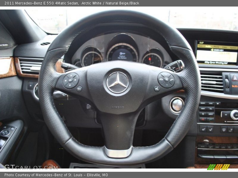 Arctic White / Natural Beige/Black 2011 Mercedes-Benz E 550 4Matic Sedan