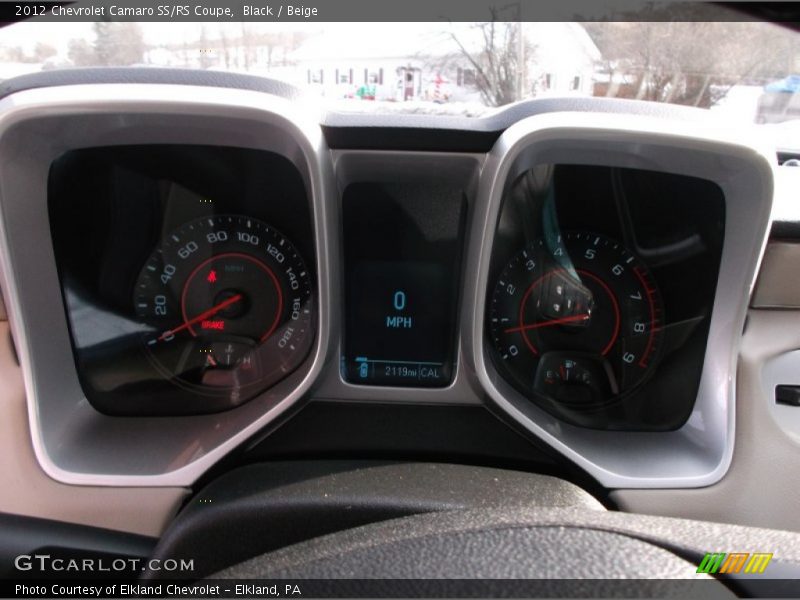 Black / Beige 2012 Chevrolet Camaro SS/RS Coupe