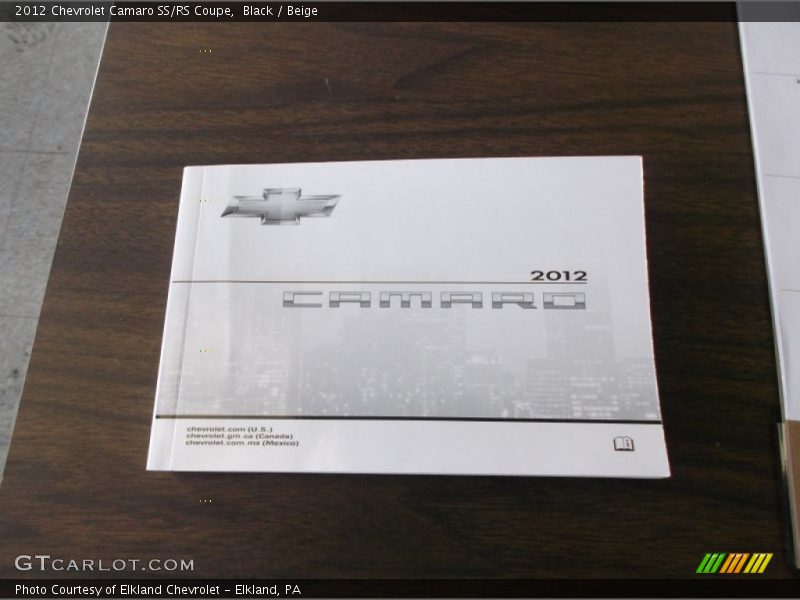 Black / Beige 2012 Chevrolet Camaro SS/RS Coupe