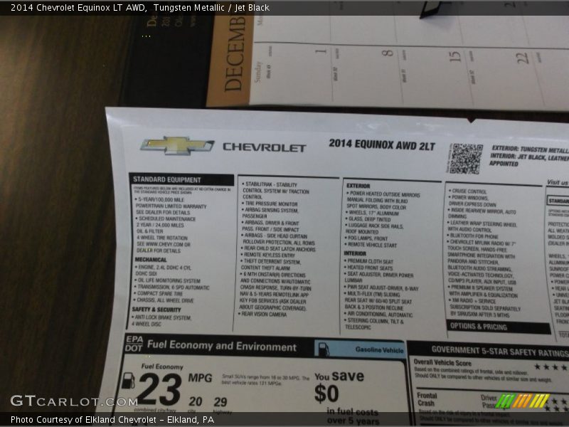 Tungsten Metallic / Jet Black 2014 Chevrolet Equinox LT AWD