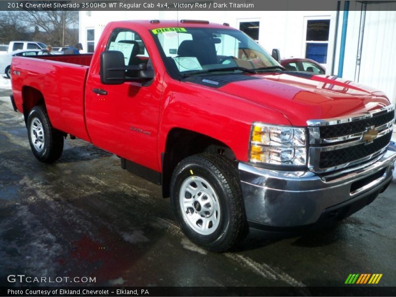 Front 3/4 View of 2014 Silverado 3500HD WT Regular Cab 4x4