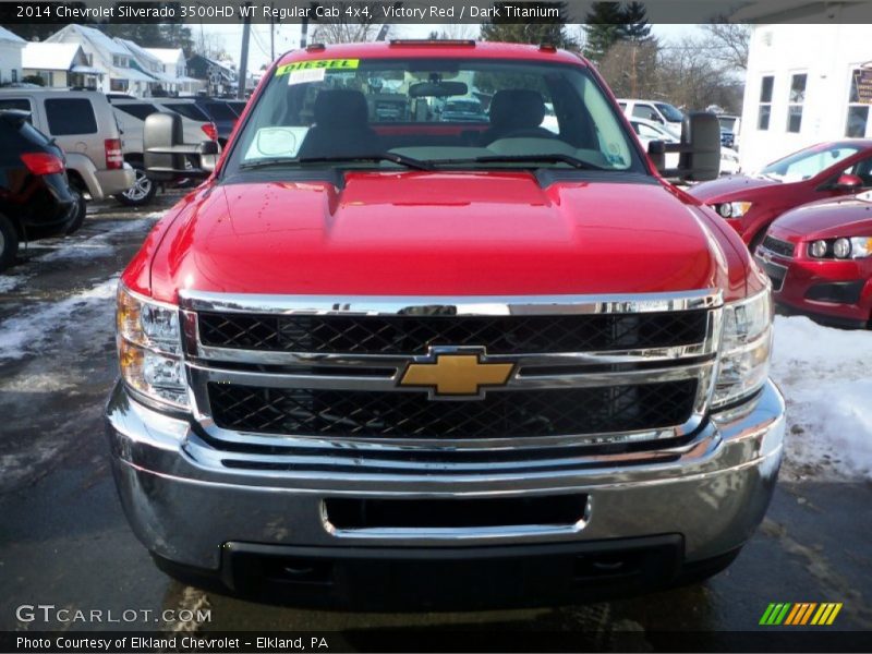 Victory Red / Dark Titanium 2014 Chevrolet Silverado 3500HD WT Regular Cab 4x4