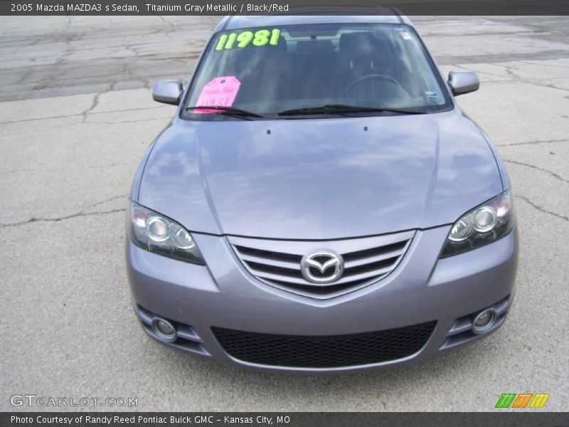 Titanium Gray Metallic / Black/Red 2005 Mazda MAZDA3 s Sedan