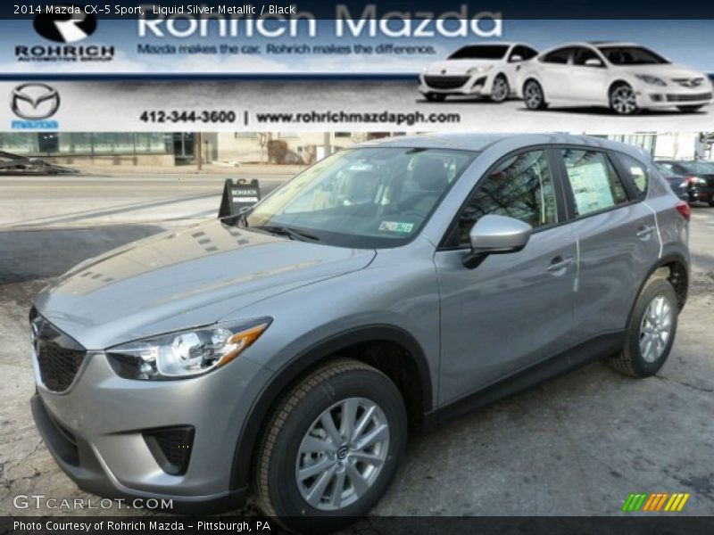 Liquid Silver Metallic / Black 2014 Mazda CX-5 Sport