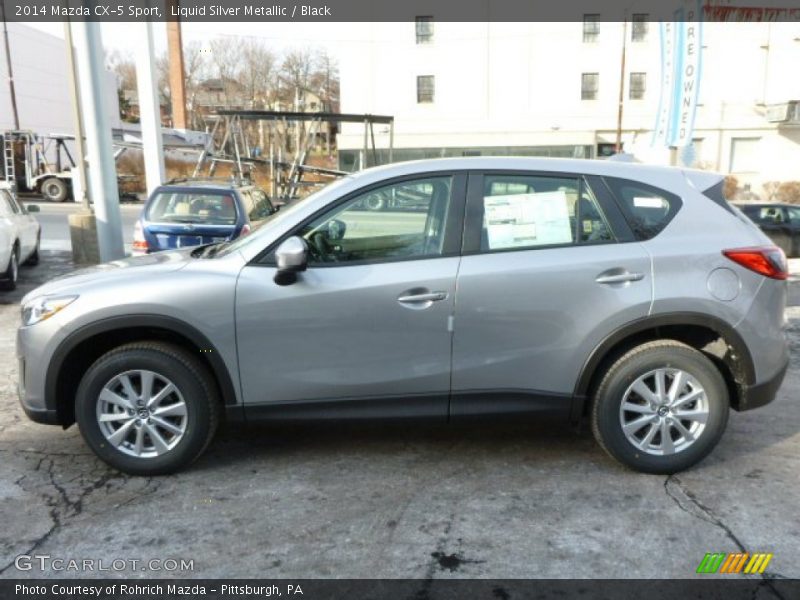 Liquid Silver Metallic / Black 2014 Mazda CX-5 Sport