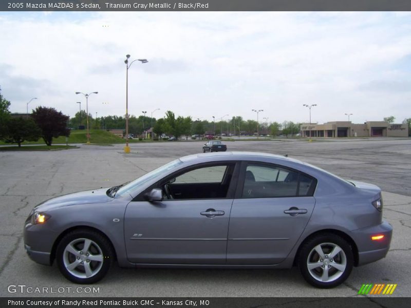 Titanium Gray Metallic / Black/Red 2005 Mazda MAZDA3 s Sedan