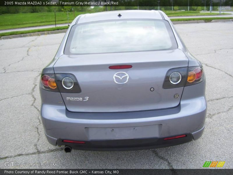 Titanium Gray Metallic / Black/Red 2005 Mazda MAZDA3 s Sedan
