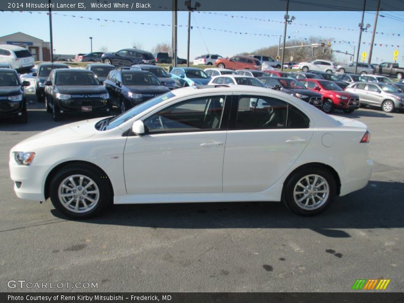 Wicked White / Black 2014 Mitsubishi Lancer ES