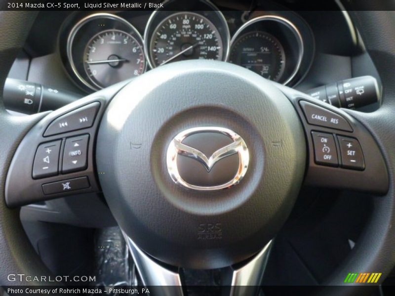 Liquid Silver Metallic / Black 2014 Mazda CX-5 Sport