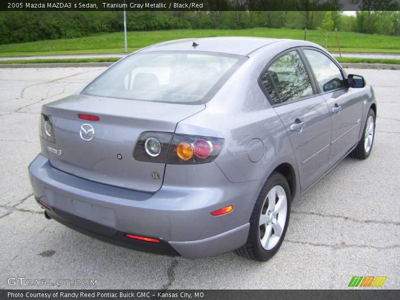 Titanium Gray Metallic / Black/Red 2005 Mazda MAZDA3 s Sedan