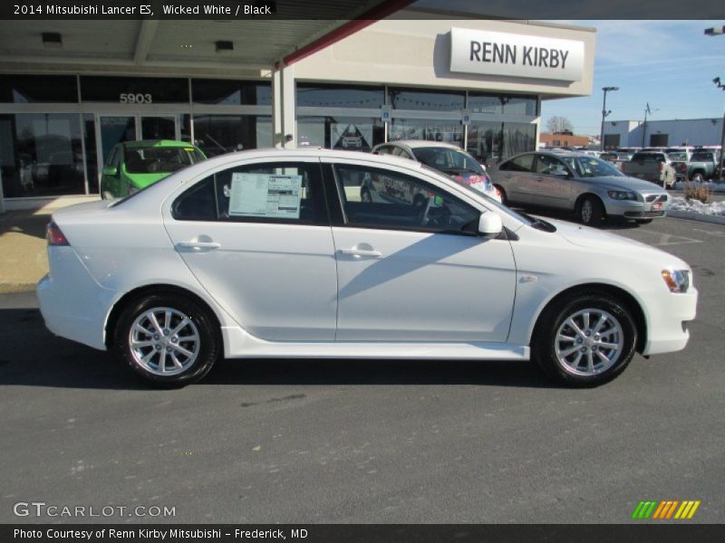 Wicked White / Black 2014 Mitsubishi Lancer ES