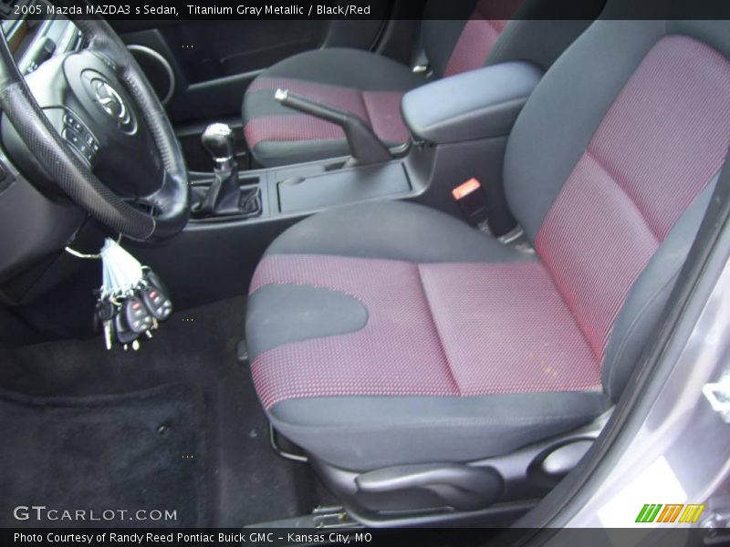 Titanium Gray Metallic / Black/Red 2005 Mazda MAZDA3 s Sedan