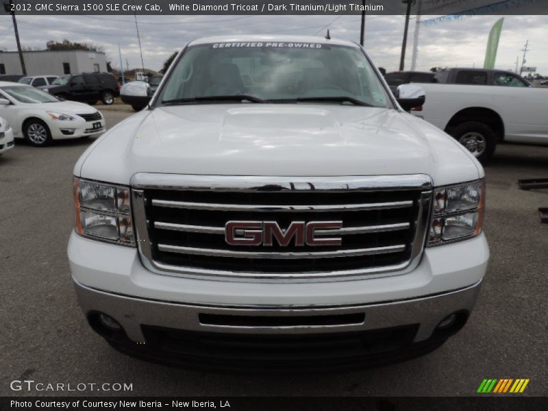 White Diamond Tricoat / Dark Titanium/Light Titanium 2012 GMC Sierra 1500 SLE Crew Cab