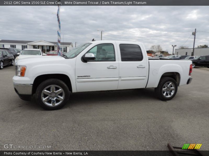 White Diamond Tricoat / Dark Titanium/Light Titanium 2012 GMC Sierra 1500 SLE Crew Cab