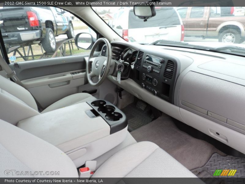 White Diamond Tricoat / Dark Titanium/Light Titanium 2012 GMC Sierra 1500 SLE Crew Cab