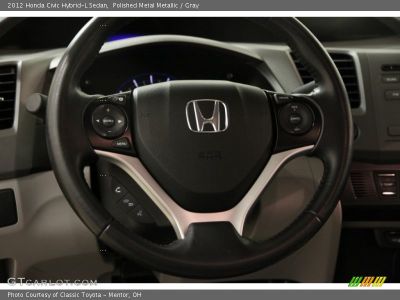 Polished Metal Metallic / Gray 2012 Honda Civic Hybrid-L Sedan