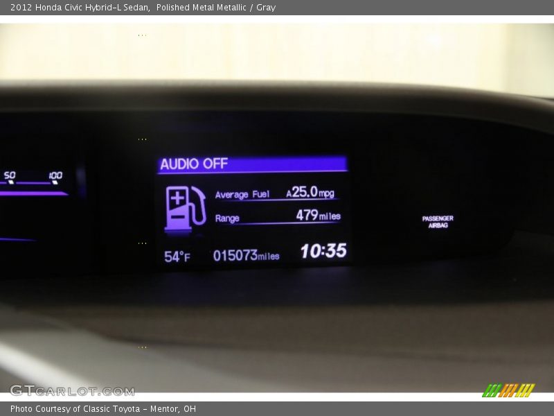 Polished Metal Metallic / Gray 2012 Honda Civic Hybrid-L Sedan
