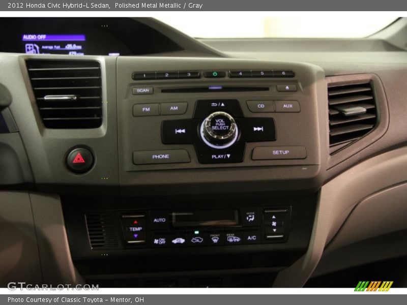 Polished Metal Metallic / Gray 2012 Honda Civic Hybrid-L Sedan