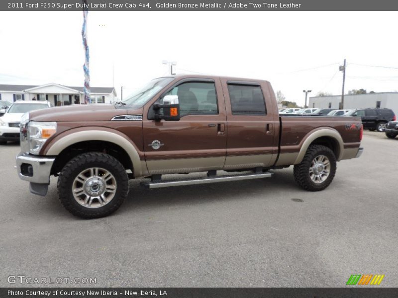 Golden Bronze Metallic / Adobe Two Tone Leather 2011 Ford F250 Super Duty Lariat Crew Cab 4x4