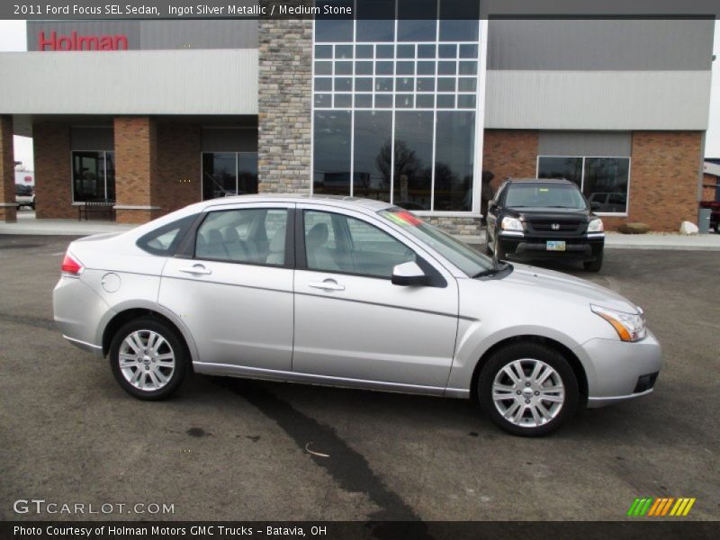 Ingot Silver Metallic / Medium Stone 2011 Ford Focus SEL Sedan
