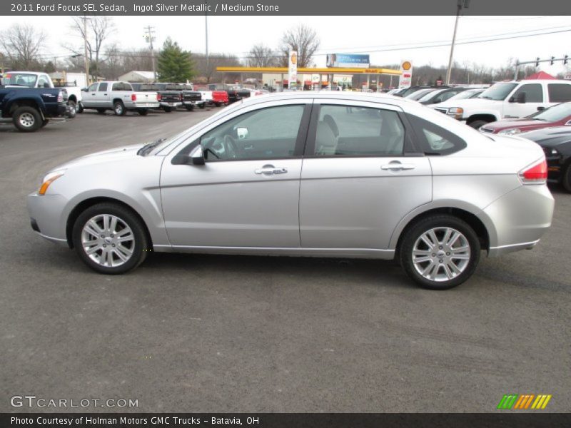 Ingot Silver Metallic / Medium Stone 2011 Ford Focus SEL Sedan