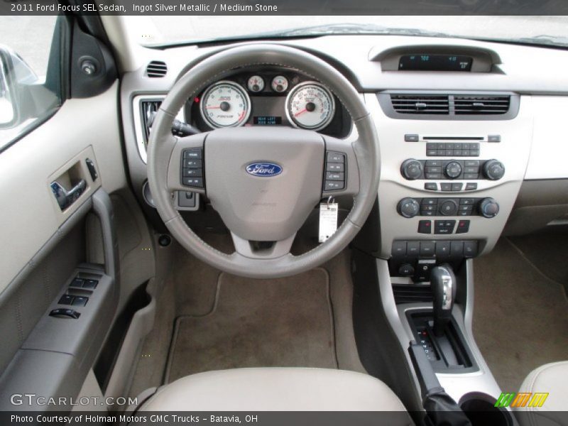 Ingot Silver Metallic / Medium Stone 2011 Ford Focus SEL Sedan