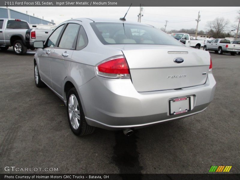 Ingot Silver Metallic / Medium Stone 2011 Ford Focus SEL Sedan