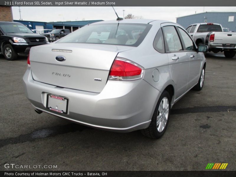 Ingot Silver Metallic / Medium Stone 2011 Ford Focus SEL Sedan