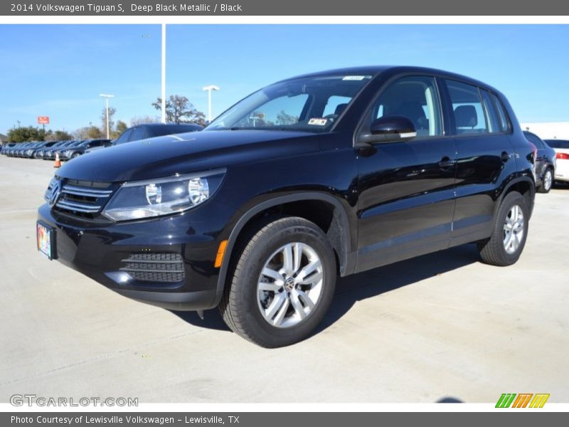Deep Black Metallic / Black 2014 Volkswagen Tiguan S