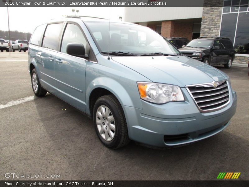 Clearwater Blue Pearl / Medium Slate Gray/Light Shale 2010 Chrysler Town & Country LX