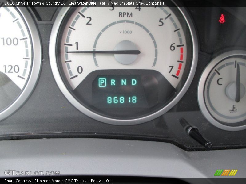 Clearwater Blue Pearl / Medium Slate Gray/Light Shale 2010 Chrysler Town & Country LX